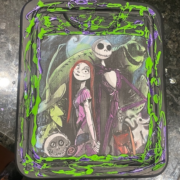 “Nightmare Before Xmas” Vibes/Fandom Mixed media art piece - Picture 3 of 4